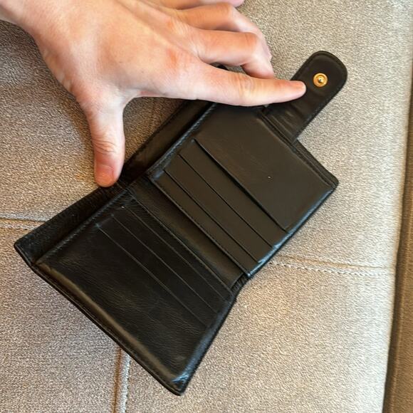 Authentic CHANEL Black Caviar Leather Timeless 'CC' Compact Wallet 4.5” x 4” - Picture 10 of 13